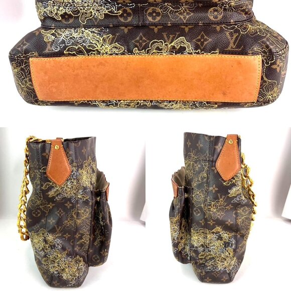 Louis Vuitton Dentelle Fersen Gold Monogram Tote Bag Limited Edition - Picture 6 of 13